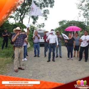 Inicia la construcción de pavimentación en la localidad de Tecomate, Tepetzintla